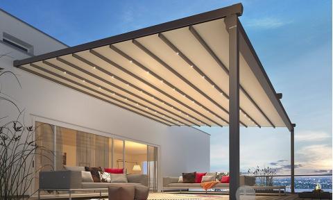 Retractable Deck Awnings - Pergotex II Patio Roof | Blinds by Peter Meyer